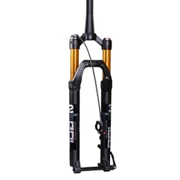 ZECHAO Spares ZECHAO Air Mountain Bike Suspension Fork, Aluminum Alloy 27.5 / 29in 120mm Travel Bicycle Shock Absorber Forks 15mm Axle Spinal Canal 1-1 / 2" Accessories (Color : Remote Lock, Size : 27.5inch)