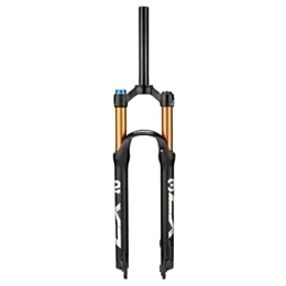 ZECHAO Spares ZECHAO Air Mountain Bike Suspension Fork Stroke 120mm, 1-1 / 8" Straight Tube QR 9mm Manual Lock XC / AM Ultralight Mountain Bike Front Fork Accessories (Color : Black, Size : 27.5inch)