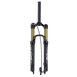 ZECHAO Spares ZECHAO Air Mountain Bike Suspension Forks, 120mm Travel 26 / 27.5 / 29in Aluminum Alloy Shock Absorber Spring Front Fork 9mm Quick Release Accessories (Color : Straight Remote Lock, Size : Gold-27.5")