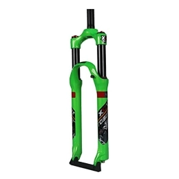ZECHAO Spares ZECHAO Air Suspension Fork, 26 / 27.5 Inch Disc Brake Travel 120mm MTB Air Fork Shoulder Control Straight Tube Bicycle Accessories Accessories (Color : Green, Size : 27.5inch)