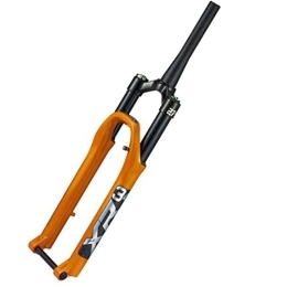 ZECHAO Spares ZECHAO Aluminum Alloy 120mm Travel Mountain Bike Suspension Forks, 1-1 / 2" 15 * 100mm Thru Axle Rebound Adjustment Suspension Front Fork Accessories (Color : Manual-orange, Size : 26inch)