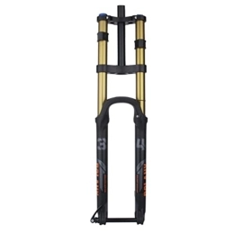 ZECHAO Mountain Bike Fork ZECHAO Bicycle Shock Absorber Forks 27.5 / 29in, Aluminum Alloy 180mm Travel Air Supension Front Fork Rebound Adjustment MTB Bike Front Fork Accessories (Color : Gold-Straight, Size : 29inch)