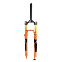 ZECHAO Mountain Bike Fork ZECHAO Bicycle Suspension Air Fork, 26 / 27.5 / 29 Inches Straight Tube Shoulder Control / Wire Control Stroke 120mm, For MTB Bike, Orange Accessories (Color : Straight tube HL, Size : 29inch)