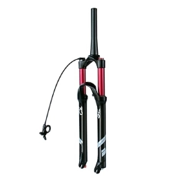 ZECHAO Mountain Bike Fork ZECHAO Bicycle Suspension Air Fork, Stroke 120mm Straight / Cone Tube 26 / 27.5 / 29 Inch Rebound Adjustment Remote Lock (RL), For MTB Bike Accessories (Color : Cone tube RL, Size : 29inch)