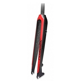 ZECHAO Mountain Bike Fork ZECHAO Carbon Fiber Bike Front Fork, 26 / 27.5 / 29 Inch Hard Fork 160mm Disc Brakes Straight Tube 1-1 / 8", For Bicycle Accessories Accessories (Color : Red label, Size : 29inch)