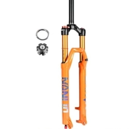 ZECHAO Mountain Bike Fork ZECHAO Disc Brake 1-1 / 8" Air Supension Front Fork, 29 27.5 26in Aluminum Alloy 120mm Travel Quick Release for Mountain Bike 1.5-2.45" Tires (Color : Straight Manual Lock, Size : 29inch)