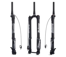 ZECHAO Spares ZECHAO Downhill Mountain Bike Suspension Fork, DH Inverted Air Fork Travel 150mm Adjustable Rebound Tapered Front Fork Thru Axle 15x110mm Accessories (Color : Black-Tapered tube, Size : Manual)