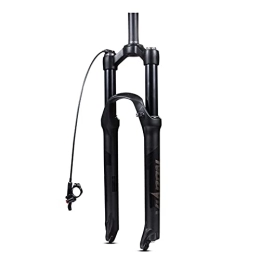 ZECHAO Mountain Bike Fork ZECHAO Magnesium Alloy Air Fork, 26 / 27.5 / 29 Inch Damping Adjustment Travel 100mm Manual Lockout And Remote Lockout, For MTB Bike Accessories (Color : Straight tube RL, Size : 27.5inch)