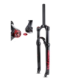 ZECHAO Mountain Bike Fork ZECHAO Magnesium Alloy Front Fork, 26 / 27.5 / 29 Inch Travel 100mm Disc Brake Manual Lockout (HL) Straight Tube For Bicycle Accessories Accessories (Color : Black red, Size : 26inch)