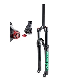 ZECHAO Spares ZECHAO Mountain Bike Air Suspension Fork, 26 / 27.5 / 29 Inch Disc Brake Travel 100mm QR 9mm For Bicycle Accessories Manual Lockout (HL) Accessories (Color : Black green, Size : 26inch)