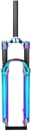 ZECHAO Mountain Bike Fork ZECHAO Mountain Bike Front Forks 27.5 / 29Inch, 1-1 / 8" Travel 110mm QR 9mm Disc Brake Aluminum Alloy Air Supension Front Fork Accessories (Color : Colorful, Size : 29 inch)