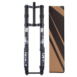 ZECHAO Spares ZECHAO Mountain Bike Suspension Forks, 15mm*150mm Thru Axle Aluminum Alloy Stroke 160mm Disc Brake Double Shoulder Inverted Fork Accessories (Color : Black, Size : 27.5inch)