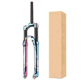 ZECHAO Mountain Bike Fork ZECHAO Mountain Bike Suspension Forks, 27.5 / 29" Aluminum Alloy 120mm Travel Quick Release Bicycle Shock Absorber Forks 1-1 / 8" Accessories (Color : Multicolour, Size : 27.5inch)