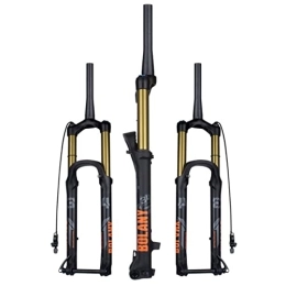 ZECHAO Spares ZECHAO Mountain Bike Suspension Forks, 27.5 / 29in Aluminum Alloy 15 * 110mm Axle Rebound Adjustment 175mm Travel Air Fork 1-1 / 2" Accessories (Color : Gold-Remote Lock, Size : 27.5inch)