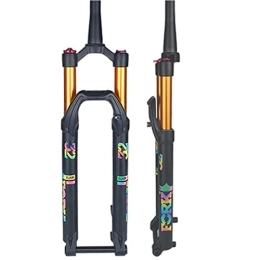 ZECHAO Spares ZECHAO Mountain Bike Suspension Forks, 27.5 / 29in Aluminum Alloy Stroke 140mm 15 * 100mm Axle Bicycle Shock Absorber Forks Rebound Adjustment Accessories (Color : Colorful, Size : 27.5inch)