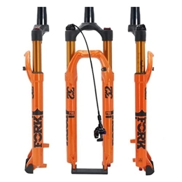 ZECHAO Mountain Bike Fork ZECHAO Mountain Bike Suspension Forks, 27.5 / 29inch Aluminum Alloy With Rebound Adjustment 120mm Travel Air Supension Front Fork Accessories (Color : Orange, Size : 27.5inch)