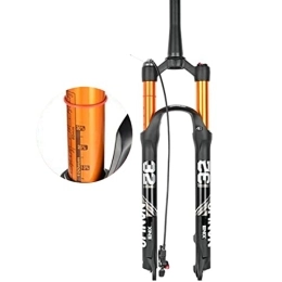 ZECHAO Spares ZECHAO Mountain Bike Suspension Forks, Stroke 120mm 26 27.5 29in Bicycle Shock Absorber Forks 9mm Axle Quick Release Disc Brake Air Fork Accessories (Color : Tapered -RL, Size : 29inch)
