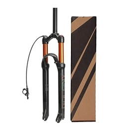 ZECHAO Spares ZECHAO MTB Air Fork, 26 / 27.5 / 29 Inch Wire Control Suspension Fork Straight Tube Travel 100mm Damping Adjustment Bicycle Accessories Accessories (Color : Gold tube, Size : 29inch)