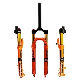 ZECHAO Mountain Bike Fork ZECHAO MTB Air Fork, 27.5 / 29inch Bicycle Shock Absorber Forks Straight Tube Manual Lockout (HL) Stroke 120mm, For Bicycle Accessories Accessories (Color : Orange, Size : 29inch)