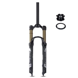 ZECHAO Mountain Bike Fork ZECHAO MTB Bicycle Suspension Fork, 100mm Travel Shoulder Control 26 / 27.5 / 29inches Bicycle Shock Absorber Forks 9mm Axle Quick Release Accessories (Color : Gold-Straight, Size : 29inch)