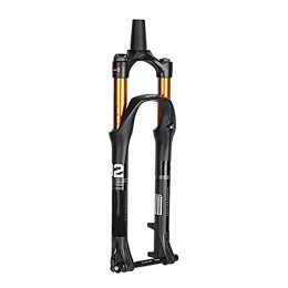 ZECHAO Mountain Bike Fork ZECHAO Suspension Fork, 27.5 / 29 Inches Disc Brake MTB Air Fork Stroke 100mm Wire Control, Bicycle Accessories (Matte Black) Accessories (Color : Wire control, Size : 29inch)