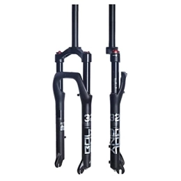 ZECHAO Mountain Bike Fork ZECHAO Suspension Fork Bicycle Front 135mm Travel, Magnesium Alloy 9mm Axle Disc Brake Shock Absorber Spring Front Fork Snow / Beach / Fat Bike Accessories (Color : Black-Manual Lock, Size : 26inch)