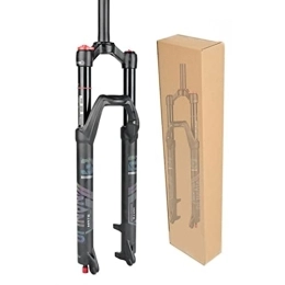 ZECHAO Mountain Bike Fork ZECHAO Travel 120mm 27.5 / 29in Air Mountain Bike Suspension Forks, Aluminum Alloy 9mm Quick Release Disc Brake MTB Bike Front Fork Accessories (Color : Straight Manual Lock, Size : 27.5inch)