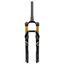 ZFF Spares ZFF 26 27.5 29 Inch MTB Air Suspension Fork XC Mountain Bike Front Forks Travel 100mm Damping Adjustment 1-1 / 2" Shoulder Control QR Magnesium +Aluminum Alloy (Color : Gold, Size : 27.5inch)