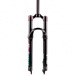 ZFF Spares ZFF 26 / 27.5 / 29In Air Mountain Bike Suspension Fork Colorful MTB Gas Fork 100mm Travel 1-1 / 8" Front Forks Shoulder Control ABS Lockout QR (Size : 26in)
