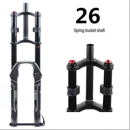 ZFXNB Spares ZFXNB Bicycle Fork Mountain Bike Fork Bicycle Suspension Fork Mtb Forks 26 / 27.5 / 29 Inch Mountain Bike Shoulder Damping Front Fork Oil Spring Front Fork Downhill Front Fork, 29In (9 * 100)