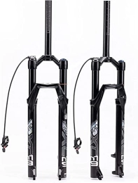 ZLYJ Mountain Bike Fork ZLYJ 26 / 27 / 29 in 1-1 / 8 MTB Suspension Air Fork 120mm Travel, Straight / Tapered Mountain Bike Forks Crown / Remote Lockout, 9 * 100mm QR 34 Tube Bicycle Front Fork B, 27.5