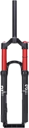 ZLYJ Spares ZLYJ 27.5 Inch MTB Bicycle Suspension Fork, Pull Stage Adjustment Travel 100 mm Straight, Mountain Bike Aluminium Alloy Suspension Fork with Double Air Chamber Red Tube A, 27.5