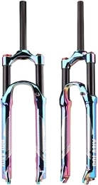 ZLYJ Mountain Bike Fork ZLYJ Air Fork Vacuum Plating Colorful MTB Bike Front Fork 120mm Aluminum Alloy 27.5 / 29 Inch A, 29inch