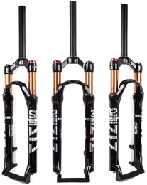 ZLYJ Spares ZLYJ Mountain Bike Front Fork, 26 / 27.5 / 29 Inch Air Mountain Bike Suspension Fork Suspension MTB Gas Fork 100Mm Travel Straight / Tapered Tube Bicycle Front Fork 27.5