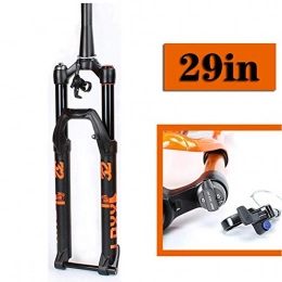 ZLYY Mountain Bike Fork ZLYY Mountain Bike Front Fork 27.5 29 Inches Barrel Shaft 100 * 15mm Suspension Fork Turtle And Rabbit Damped Rebound Air Pressure Shock Absorber 39.8mm Cone Tube, Orange-27.5in, Black, 29in