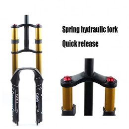 ZLYY Spares ZLYY Rebound Adjust Bike Air Suspension MTB Fork, Straight Pipe Lockout Disc Brake Mountain Bikes Front Forks, 28.6 Travel 100mm Hub Spacing 100mm Suspension Forks, C-29in, H, 29in