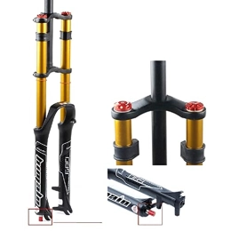 zmigrapddn Mountain Bike Fork zmigrapddn Bike Front Fork, Bike Downhill Suspension Fork 26 27.5 29 Inch Straight 680DH MTB Bicycle Shock Absorber Air Damping Discbrake Quick Release Axle Through Axle Travel 135mm