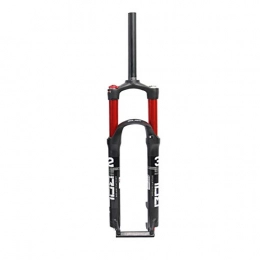 ZNND Spares ZNND 26 / 27.5 / 29in MTB Front Suspension Forks, Double Air Chamber Fork Air Pressure Shock Absorber Fork Travel 100mm (Color : Red, Size : 27.5in)