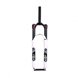 ZNND Spares ZNND 26 / 27.5 Inch Bike Suspension Fork, Air Pressure Shock Absorber Fork MTB Front Suspension Forks Shoulder Control 1-1 / 8” (Color : White, Size : 27.5in)