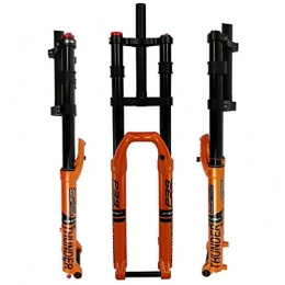 ZNND Spares ZNND Bike Suspension Air Fork Double Shoulder Fork 29 27.5 Air Oil Lock Straight Downhill fork (Color : Orange, Size : 27.5inch)