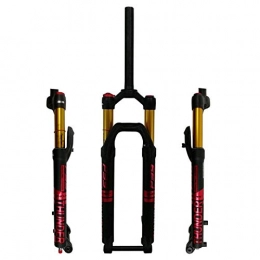 ZNND Spares ZNND Bike Suspension Forks, Bicycle Magnesium Alloy Suspension Fork Straight Pipe 1-1 / 8" Stroke 120mm Air Forks (Color : Shoulder control, Size : 29 inch)
