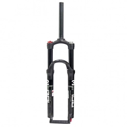 ZNND Mountain Bike Fork ZNND Double Chamber Suspension Fork, 26" / 27.5 Aluminum Alloy Disc Brake Damping Adjustment Cone Tube 1-1 / 8" Travel 100mm (color : A, Size : 29inch)