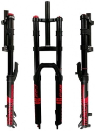 ZQN Spares ZQN MTB Bike Fork, 27.5" Air Shock AM Bicycle Suspension Fork, 29" Manual Lockout Rebound Adjust Straight Steerer 1-1 / 8" QR 9Mm 2350G, Red, 29in