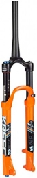 ZQTG Mountain Bike Fork ZQTG MTB double chamber suspension fork, cycling air fork 26" / 27.5 / 29 inch disc brake damping adjustment cone tube 1-1 / 8" travel 100mm