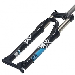 ZQW Spares ZQW 26 / 27.5 / 29 Inch Mountain Bike Suspension Fork, Shoulder Control Straight Tube Downhill Front Fork Aluminum Alloy MTB Air Fork Stroke 100mm Disc Brake Quick Release (Color : A, Size : 27.5inch)