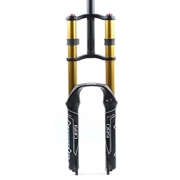 ZQW Mountain Bike Fork ZQW Bicycle Forks, 26 27.5 29inch Double Shoulder Control MTB Downhill Suspension Air Pressure Fork Straight Pipe Ultralight Aluminum Alloy Shock Absorbers Rebound Adjust (Color : A, Size : 26inch)