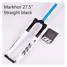 ZSR-haohai Spares ZSR-haohai MTB Bike Fork For 26 27.5 29er Mountain Bicycle Fork Oil and Gas Fork Remote Lock Air Damping Suspension Fork (Color : 27.5 straight white)