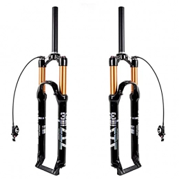 ZTZ Mountain Bike Fork ZTZ Mountain bike front fork, 26 / 27.5 / 29 inch air mountain bike suspension fork, MTB gas fork, 100 mm suspension travel, straight / conical tube, front fork (remote lock out, 29 inch)