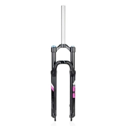 ZYHDDYJ Spares ZYHDDYJ Bike Fork 26 27.5 Inch Alloy Suspension Fork, MTB Air Fork Quick Release for Disc Brake Bike (Color : Black pink, Size : 26 INCH)