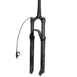 ZYHDDYJ Mountain Bike Fork ZYHDDYJ Bike Fork Mountain Bicycle Suspension Forks 26 27.5 29 Inch MTB Bike Front Fork With Rebound Adjustment 120mm Travel Black Magnesium Alloy QR 9mm (Color : Tapered Remote, Size : 29inch)